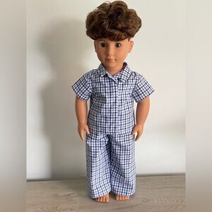 Plaid Pajama Set for Doll